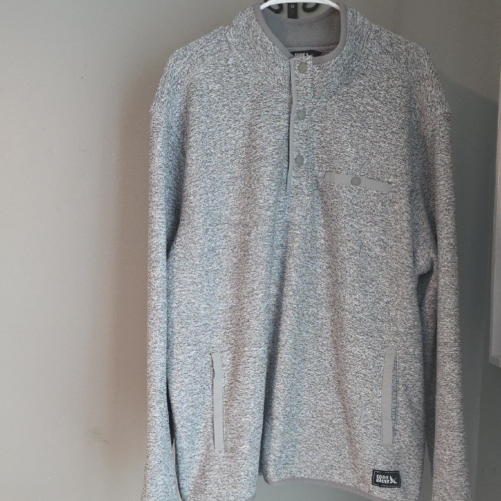 Eddie Bauer Heather Gray Pullover Men's Size XL